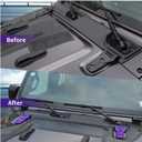 Hood Hinge Cover Decoration Trim Exterior Cover Kit Fit for 2018-2025 Jeep Wrangler JL JLU & Gladiator JT(Purple)