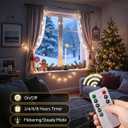 13.2" Window Candles Battery Operated with Remote, Timer, Dimmable, Flicker/Steady Mode, LED 5000K Cool White Christmas Candle Lights for Windows, Indoor Holiday Decor, 4 Pack, Black Holders