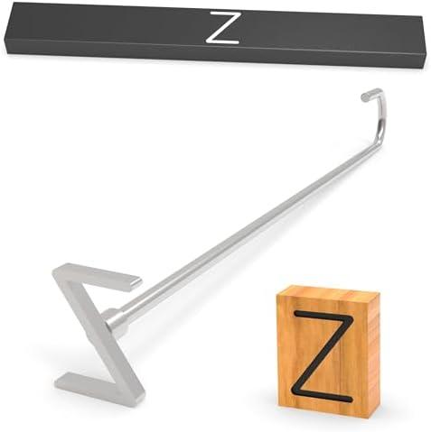 PKPKAUT Steak Branding Irons Personalized for Steak, Buns, Wood & Leather | Personalized Stainless Steel BBQ Brander | Branding Stick with Gift Box | 12" Hand-Forged Handle (3" Letter, Z), 3pack
