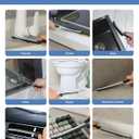 Crevice Cleaning Brushes, Cleaner Scrub Brush Tool for Hard to Reach Tight Space, Home Essentials, Cleaning Supplies for Shower, Bathroom, Kitchen, Toilet, Window (Black)