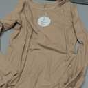 ANRABESS Women's Long Sleeve Rib-Knit Shirt, L, Light Khaki