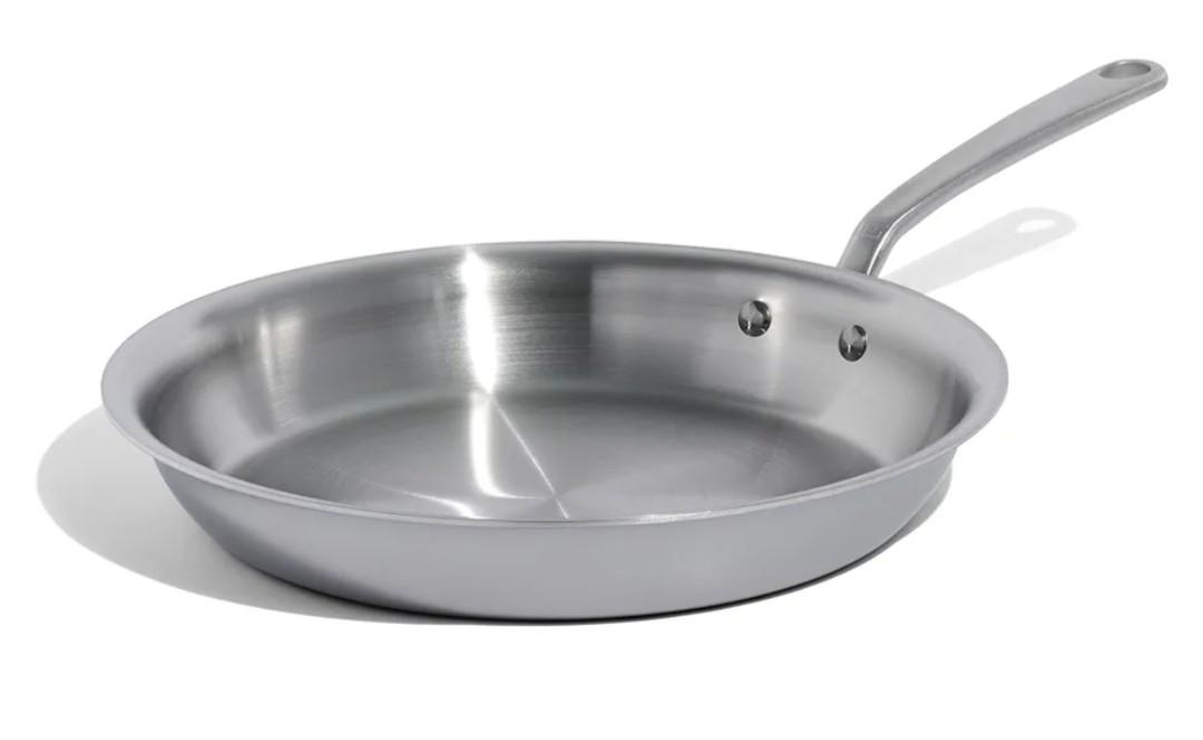 Made In Cookware - 12-Inch Stainless Steel Frying Pan - 5 Ply Stainless Clad - Professional Cookware - Crafted in Italy - Induction Compatible