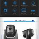 SHEHDS Moving Head Lights LED 100W Beam Effect 16 Degree 7 Dynamic & 6 Static Gobos 8 Colors Spotlights 6-Facet Prism DMX512 with RDM and Linear Focus Dj Stage Lights for Chrismas Wedding Party Dance