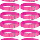 Hercicy 12 Pcs Baseball Belts Softball Belts Bulk for Adult and Youth Adjustable (Pink, XXL)