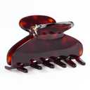 MAORULU Medium Cute Acetate Hair Claw Clip for Women Girls, 3 Inch Tortoise Shell Claw Clips for Thin & Medium Thick Hair, Durable French Banana Clip with Gift Box, Celluloid Accessories