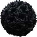 Artificial Flower Ball for Centerpieces Bridal Wedding Artificial Wedding Party Centerpieces Decorations, 7.8inch (5, Black)
