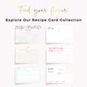 2 x GardenCity Recipe Cards, 4x6 Recipe Cards for Bridal Shower and Weddings, Single-Sided, 50 Pack, Minimalist