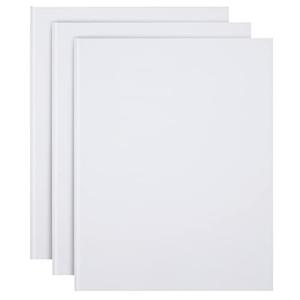 Paper Junkie 8.5x11 inch White Blank Hardcover Books for Kids to Write Stories, Unlined Scrapbook and Journal - 18 Sheets/36 Pages Each - Pack of 1