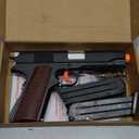 Look Real Toy Red Gun with Ejecting Soft Bullets,Pistol Toys Play EVA Foam Blaster Realistic Model Soft Bullet Gift Gun with Ejection Shell Bullets Fake Gun Model Blasting