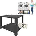 Royxen Laundry Pedestal 28" Wide Universal Fit, Washing Machine Base Stand Dryer Base Platform Heavy Duty with 20" Height, (Black)