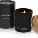 2 x Scented Candles for Men, 8oz Candle for Home Scented, 50-Hour Burn Time Long-Lasting Aroma, Aromatherapy Gifts for Men (Summer Hill & Amber Wood, Wood Wicked)
