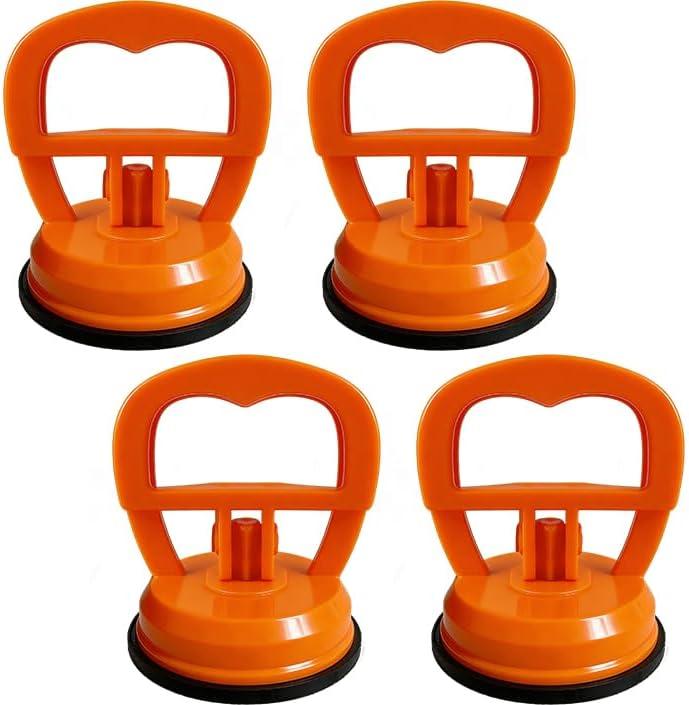 4-Pack 30 LBS Suction Cups Dent Puller Kit - Precision Mini Suction Cup for Small Dents on Car, Phone, Tablet & Glass - Paintless Dent Removal Tool for Smooth Surfaces