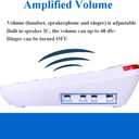 Elderly Phones for Seniors, HePesTer P-46 Amplified Corded Phone for Hearing Impaired Extra Large Button Phone with Loud Speakerphone for Elderly Home Landline Phones Visually Impaired Telephone