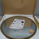 Vintage Round Mirror, 24 Inch Circle Wall Mounted Mirror with Baroque Beaded Frame, Home Decor for Entryway, Bathroom, Vanity, Living Room, Gold
