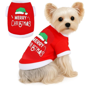 Dog Christmas Outfit,Christmas Dog Clothes Sweater Pajamas,Fleece Dogs Fall Winter Sweater Male Female, Large