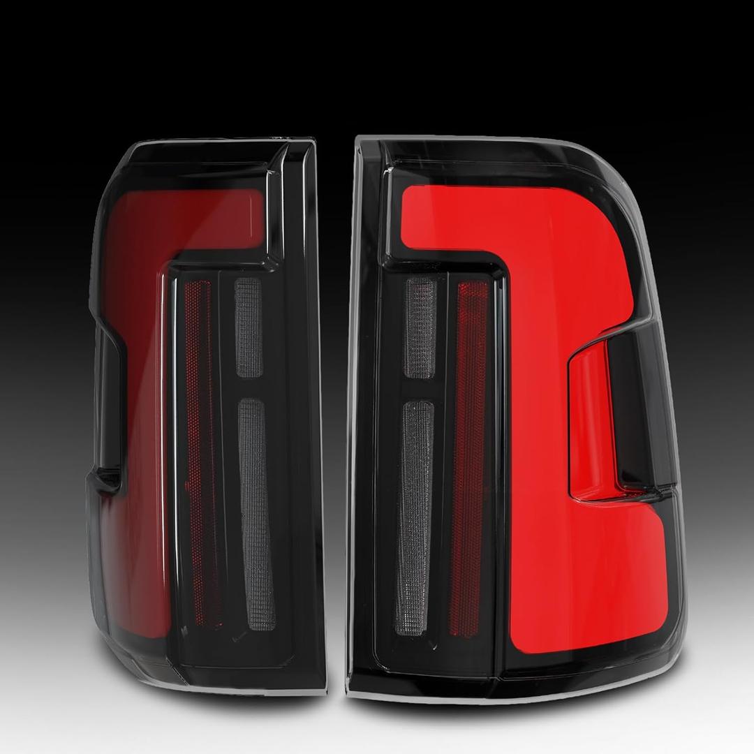 Sequential Full Led tail lights for 2019-2024 Dodge Ram 1500 (without Bilnd Spot) Starting Animated Rear Light Assembly, Dynamic Turn Signal,Brake,Reverse Smoked Not applicable to classic