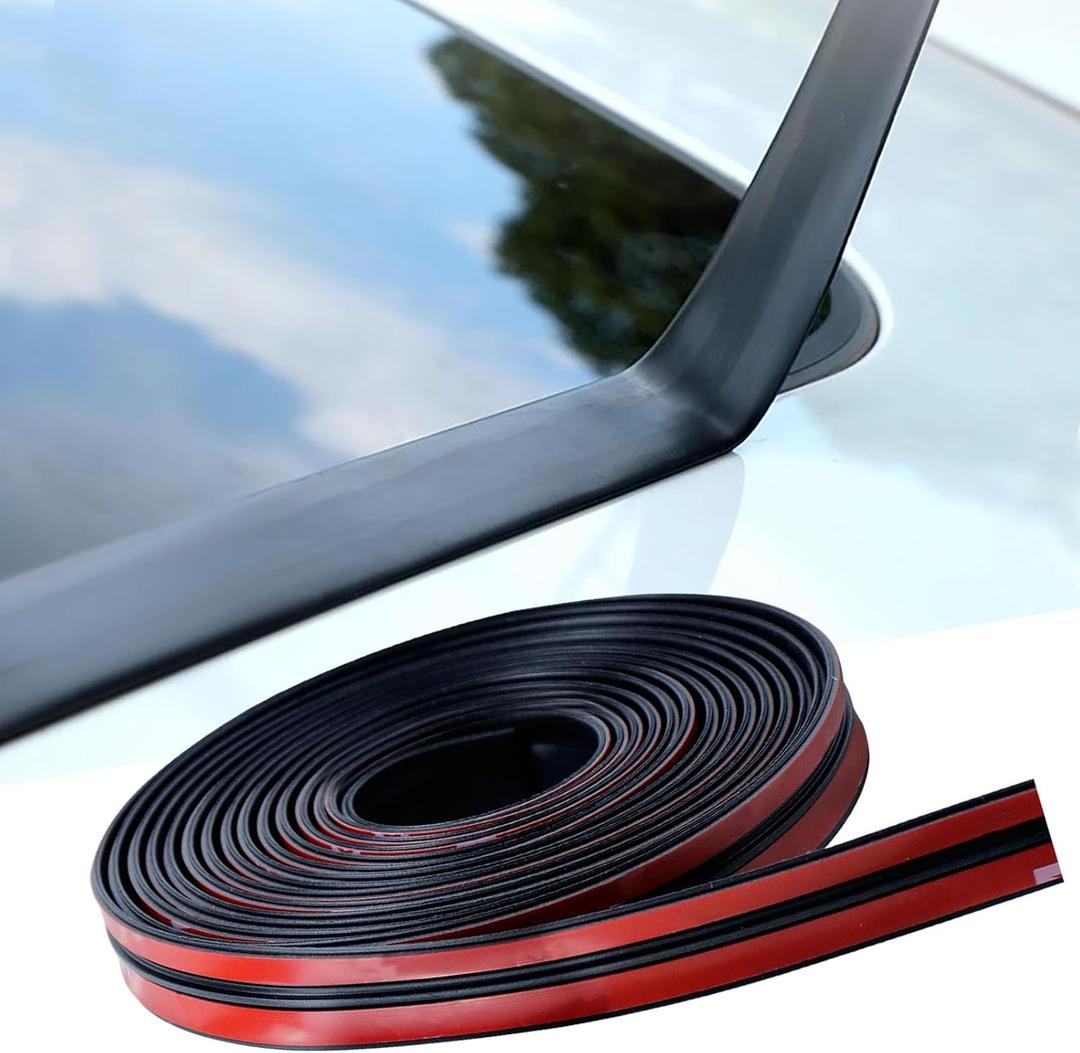 DOTAATDW Car Weather Stripping, 30mm Windshield Rubber Seal for Car Front Rear Windshield Trim, Rubber Adhesive T Shape Sunroof Seal Cover Leak Sound Proofing (23 Feet)