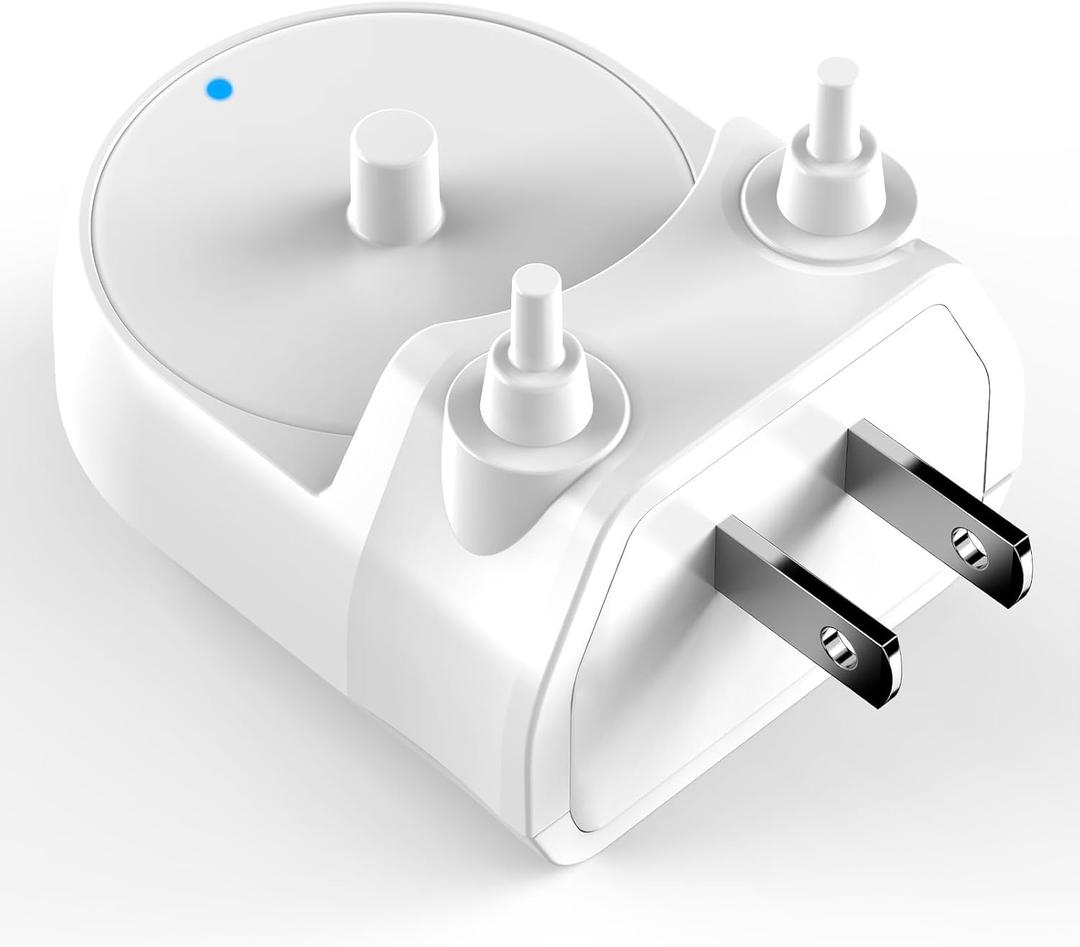 Replacement Charger Base for Philips Sonicare Electric Toothbrush Charger Base for HX6100/HX4100/HX3000/HX6000/HX8000/HX9000 Series US Plug Direct Wall Charger Hygienic White