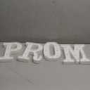 Kathfly 4 Pcs LED Prom Letter Lights 3D Extra Large Prom 2025 Light up Sign Marquee Letters Decorations for 2025 Graduation Party Supplies(White)