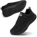 STQ Women Sneakers Fashion Lightweight Breathable Ladies Walking Shoes Black 8