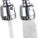 Huazhi 360° Swivel Kitchen Sink Faucet Aerator Faucet Sprayer Attachment Tap Aerator Faucet Nozzle Faucet Head 55/64'' Female Thread for Kitchen, Bathroom Faucet (Shorter Style 1PC,Adapter Included)