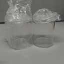 2 Pack Acrylic Qtip Holder Dispenser for Cotton Swabs, Balls, Pads, Floss Picks- Small Clear Plastic Canister Apothecary Jar Set, Bathroom Essentials Accessories Decor, Vanity Makeup Storage Organizer