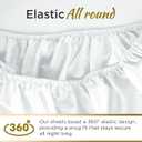 Full XL Cotton Knit Jersey Fitted Sheets, 2-Pack, 15" Deep Pocket, White