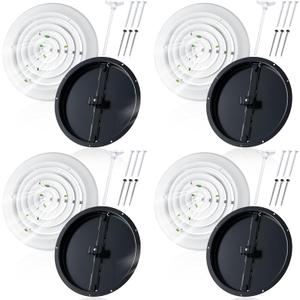 Therwen 4 Set 12 '' Round Ceiling Diffuser Vent Cover 15-15/16'' Outer Size, Fits 12 in. Duct Opening