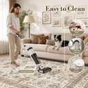 cotiled 7x10 Area Rug for Living Room, Washable, Traditional, Beige
