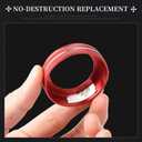 LECART Car Interior Accessories Fit for Ford Explorer 2024 2023 2022 2021 2020 PRND Shift Knob & Drive Mode Knob Covers Auto Decoration Stylish Metal Decal Decor Trims Red 2Pcs