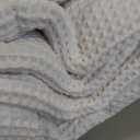POLYTE Microfiber Oversize Quick Dry Lint Free Bath Towel, 60 x 30 in, 4 Pack (White, Waffle Weave)