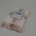 Mellowdy Classic Checkered Blanket - Faux Cashmere Plaid Throw with Fringe - Soft Woven, Lightweight, Farmhouse, Vintage Inspired Dcor for Couch, Chair, Office (Lotus Pink, 50x60)