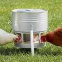 KOL Metal Chicken Feeder 20lbs Capacity with 12 Ports