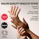 Glamnetic Press On Nails - In The Nude | Medium Square Fake Nails, Sheer Nude Neutral, Salon Quality | 15 Sizes - 30 Nail Kit