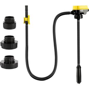 3.2 GPM Cordless Fuel Transfer Pump Battery Powered with 51'' Hose, Compatible with DeWalt 20V & Milwaukee 18V Batteries, 3-size adapters, Auto-Stops Portable Fuel Pumping for Lawn Mowers, Boats, Cars