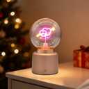 Cordless Small Table Lamp: Rechargeable LED Light for Christmas Home Decor, Ideal Gift for Couples Bedroom Nightstand (A String of Hearts)