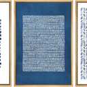 SIGNWIN Framed Canvas Print Wall Art Set Blue Geometric Pattern Landscape Abstract Shapes Illustrations Modern Art Boho Relax/Zen Nordic for Living Room, Bedroom, Office - 16"x24"x3 Natural (A13-2207-m34)