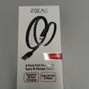 ZGear USB C Magnetic Charge & Sync Cable - Flat Braded Black and White