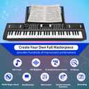 61 Keys Electronic Digital piano, Portable Keyboard Piano with Built-in Speaker and Microphone, Sheet Stand and Power Supply, Keyboard Piano Teaching Gift for Beginners Eelectric, 29.5 inch W x 8.7 inch D x 2.3 inch H