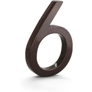 Montague Metal Products MHN-16-6-F-RB1 Floating House Number, 16" x 11.63" x 0.375", Roman Bronze