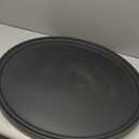 2 Pcs Large Restaurant Serving Trays 24" x 29" Oval Plastic Food Serving Tray Non Slip Rubber Lined Black Serving Tray for Cafeteria (2)