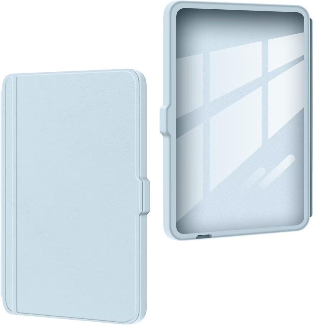 Detachable Snap-fit Design Case for 6" Kobo Clara BW 2024 Released, Ultra Clear Soft Flexible Transparent Acrylic Back Cover with Auto Sleep/Wake for Kobo Clara, Blue