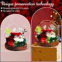 Gifts For Women Preserved Roses in Glass Dome,Red Roses Preserved Flowers Birthday Gifts for Women Red Forever Flowers for Delivery Prime Home Decor graduation gifts for her