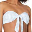 Seafolly Women's Twist Tie Front Bandeau Bikini Top Swimsuit (8, Summer Crush Powder Blue)