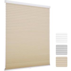MYshade 1.5-Inch Cellular Cordless Light Filtering Shades, Honeycomb Window Blinds for Soft Daylight & Privacy, Thermal Insulation, Child Safe, Inside or Outside Mount (24" W x 48" H, Beige)