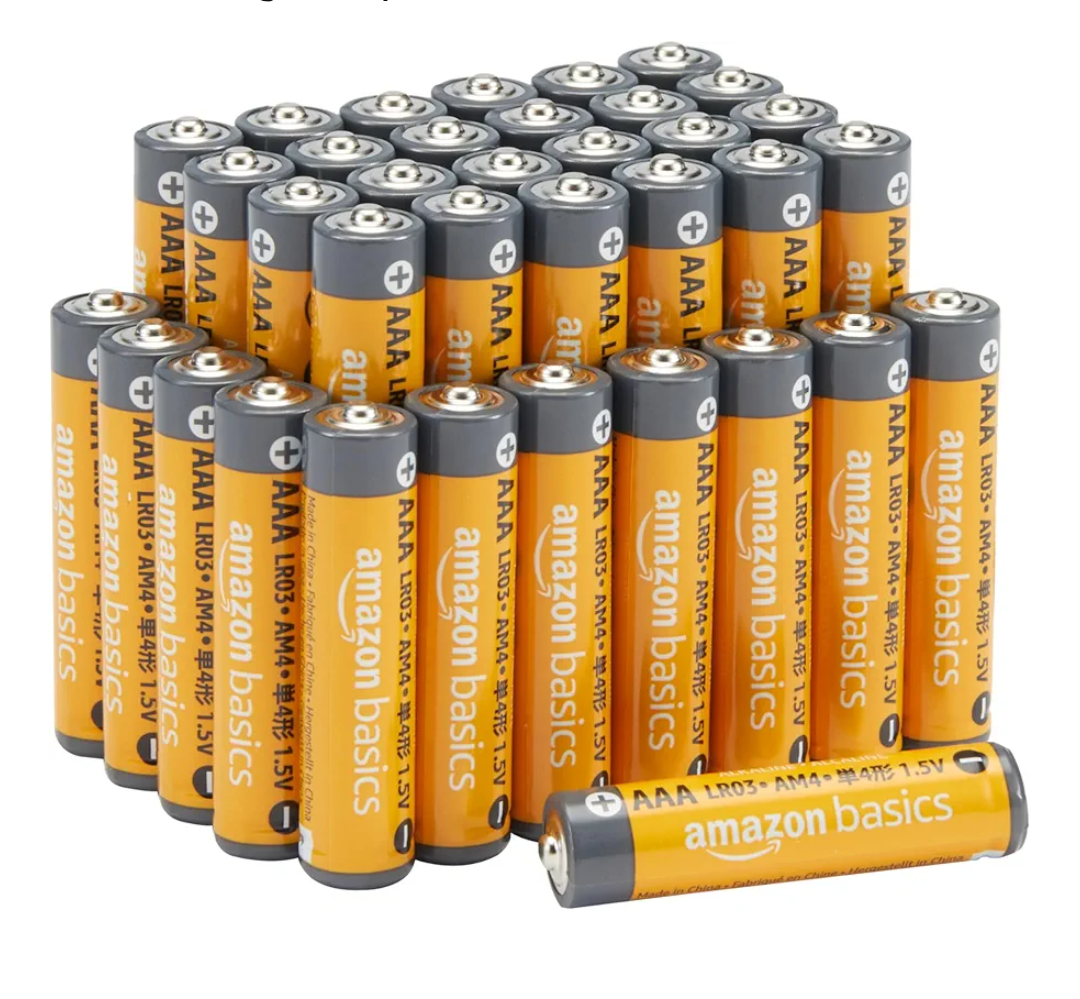 Amazon Basics AAA Alkaline High-Performance Batteries, 1.5 Volt, 10-Year Shelf Life, 36 Count (Pack of 1)