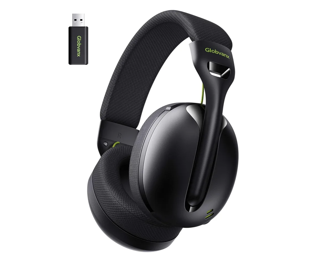 Wireless Gaming Headset for PS5, PS4, PC, Mac, Switch, 2.4GHz Gaming Headsets with Bluetooth 5.4, Hidden ENC Noise Canceling Mic, 35H Battery, 3D Spatial Sound, 3.5mm Wired-Full Black