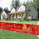 Tet Decorations 2026 Banner with 12 Red Envelopes Vietnamese New Year Banner for Outside Vietnamese Lunar New Year Decorations