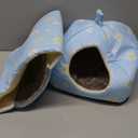 Bienbee Guinea Pig Hideout, Washable Rabbit Bed with Guinea Pig Tunnel, 2 Pack Guinea Pigs Toys Set Bunny Hideout Cage Accessories for Hamster Ferret Rabbits Bunny, Blue Daisy