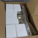 3-Light Gold Bathroom Light Fixtures, Modern Bathroom Vanity Light with Clear Glass Shade, Brushed Gold Bath Wall Mount Lights, Wall Lamp for Mirror Kitchen Bedroom Hallway Living Room Hallway